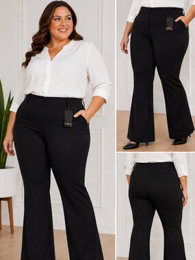 NWT Studio by Torrid Pants 22T Black Bootcut Flare Dress Work Career Tall
